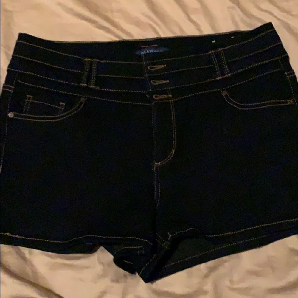 Blue spice Dark blue high waisted shorts